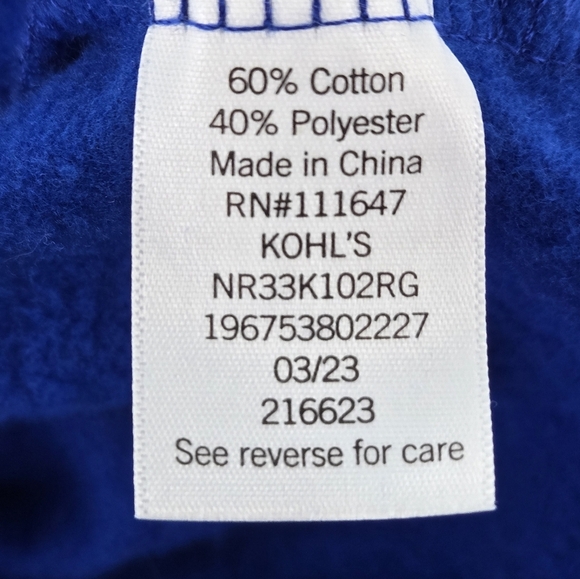 Blue Graphic Fuerte Sweatshirt Hoodie by Sonoma Community - Picture 3 of 9